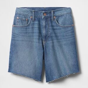 GAP Women's 8" Mid Rise '90s Loose Denim Bermuda Shorts - Medium Indigo